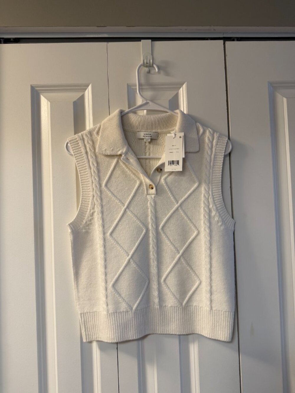 Vince Women’s Polo Cable Vest XS